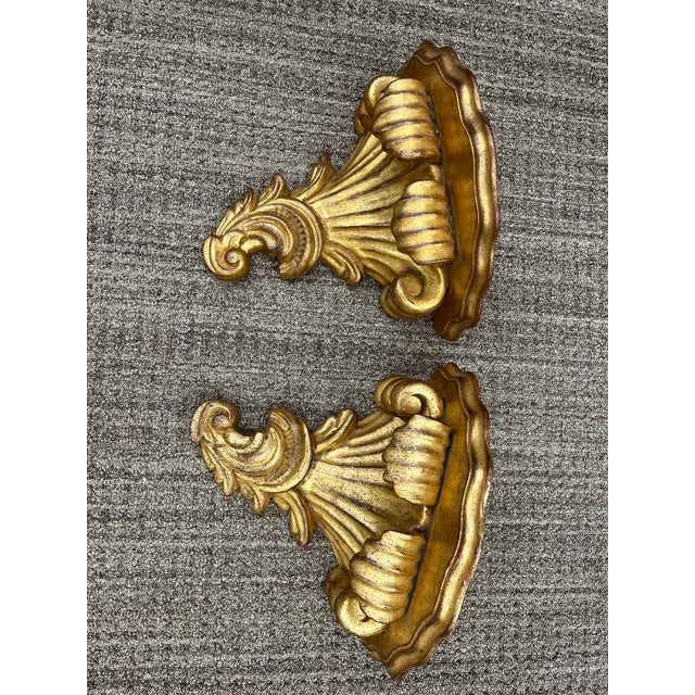 This elegant pair of Italian wall shelves are larger than most. The top shelf is 9.5” deep which provides ample space for...