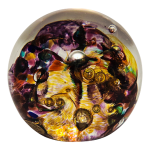 Mid 20th Century Vibrant Signed Robert Held Art Glass Paperweight – Canada