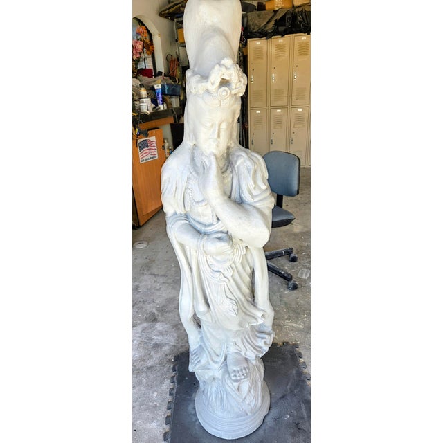Bring serene elegance to your landscape or sunroom with this beautiful vintage mid-to-late 20th-century garden statue...