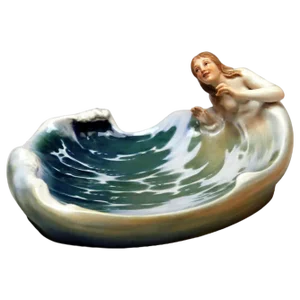 Art Nouveau Model Q 169 Bowl with Figurine by Julius Konrad Hentschel for Meissen, 1900s
