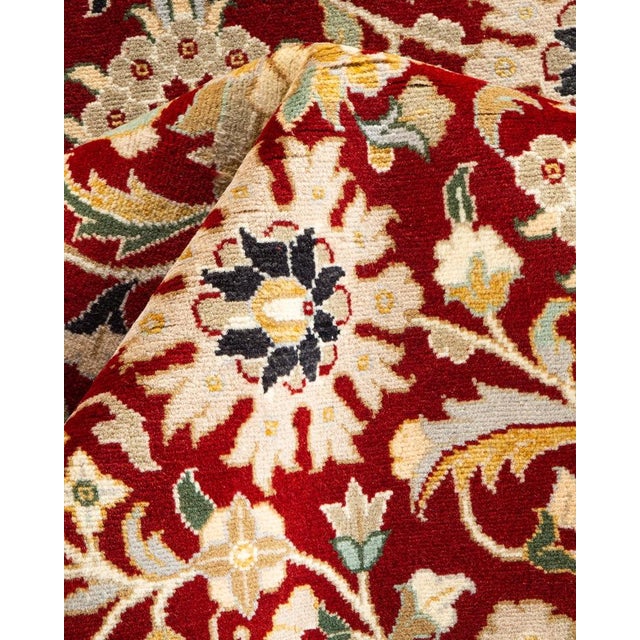 Textile Mogul, One-of-a-Kind Hand-Knotted Area Rug in Red, 4' 1" x 6' 4" For Sale - Image 7 of 8