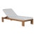 Paradiso Outdoor Teak Chaise - Gray Fabric For Sale