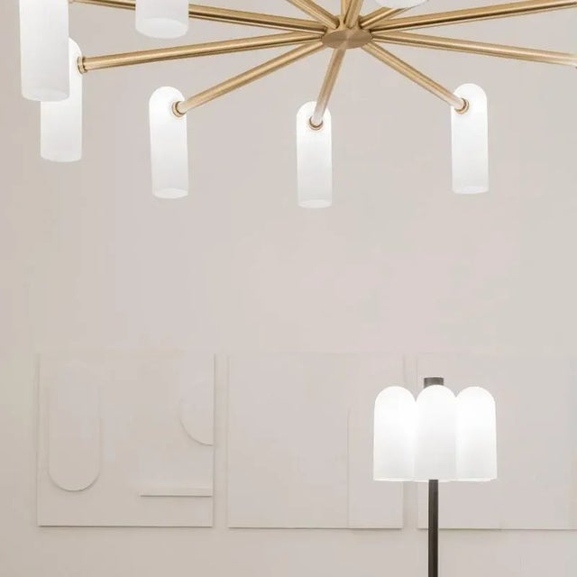 Odyssey Round Lg Black Gunmetal Chandelier by Schwung For Sale - Image 6 of 7