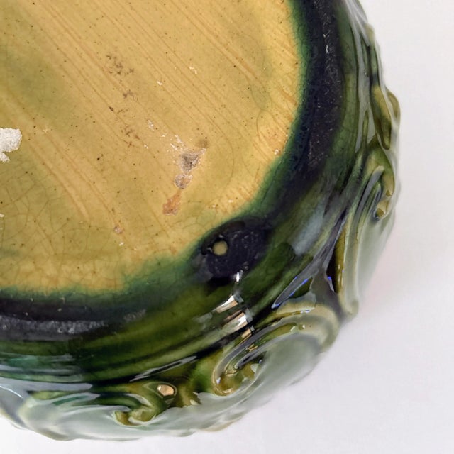 Ceramic Antique Art Nouveau Majolica Jardinière by Weller Art Pottery For Sale - Image 7 of 9