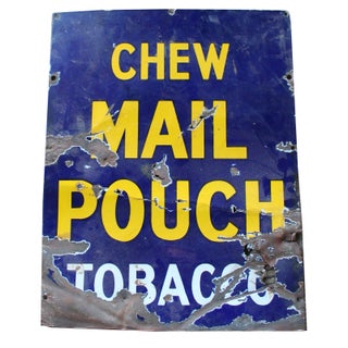 Steel Mail Pouch Tobacco Sign For Sale