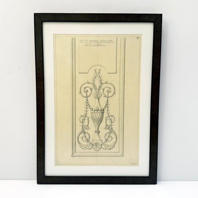 1940s Mid-20th Century Maison Jansen Original Architectural Drawing For Sale - Image 5 of 8