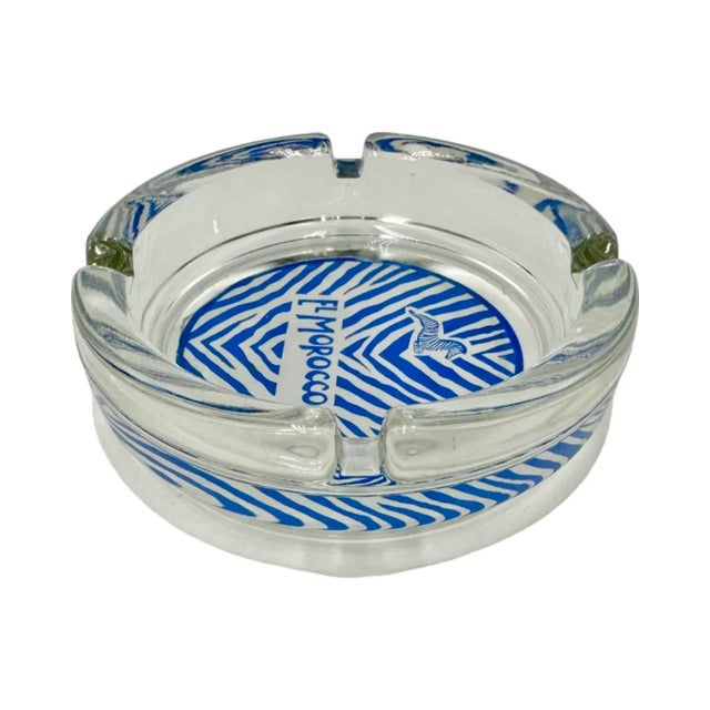 Vintage El Morocco Nyc Nightclub Zebra Glass Ashtray New York For Sale - Image 11 of 13