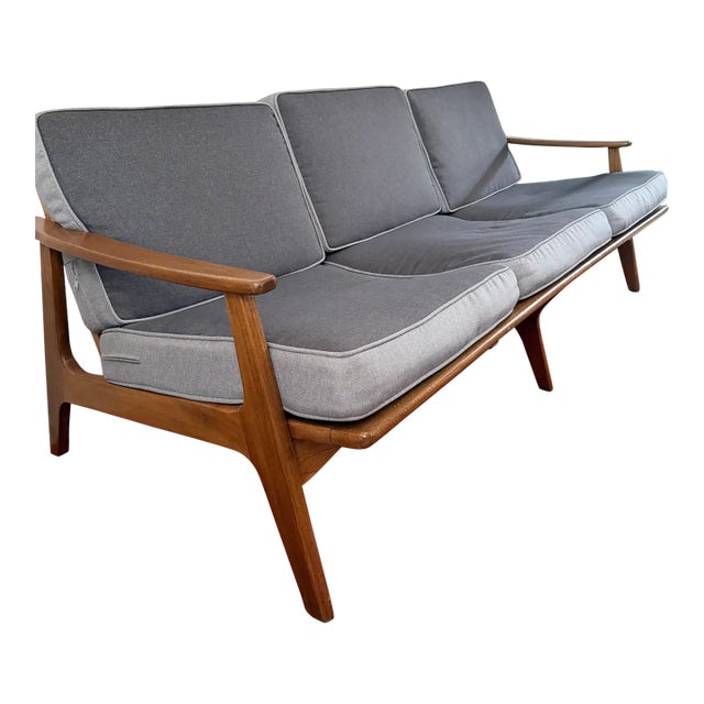 1950s Mexican Mid-Century Modern 3-Seat Sofa by Malinche For Sale