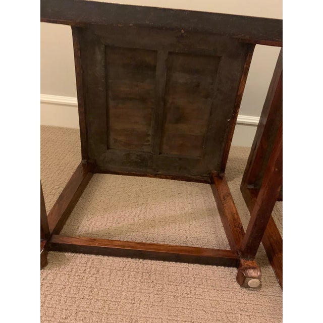 19th Century Pair of Chinese Stools With Woven Rattan Top For Sale - Image 5 of 10