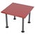Mid-Century Square Coffee Table with Cardinal Red Top, Italy, 1980s For Sale - Image 16 of 16
