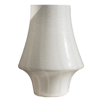 Large Vintage White Mushroom Murano Glass Table Lamp, 1970s For Sale