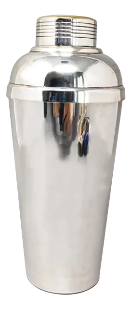 English Stainless Steel Cocktail Shaker, 1950s