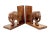 Rosewood Bookend with Elephant, Set of 2 For Sale