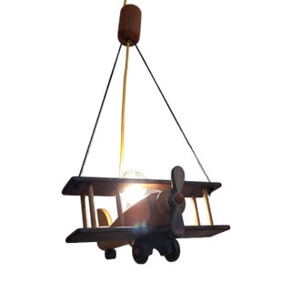 Vintage German Spruce Ceiling Lamp from Waldi, 1990s For Sale