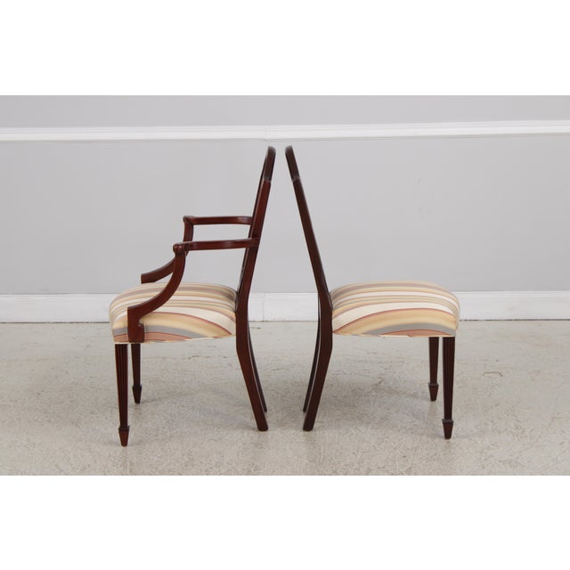 1980s Set of 6 Baker Historic Charleston Mahogany Dining Chairs For Sale - Image 5 of 18