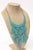 Turquoise Enamel and Gilt Chain Bib Necklace For Sale - Image 9 of 10