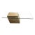 Cantilevered Travertine Marble and Glass Coffee Table For Sale