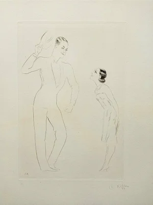 Charles Kiffer, Maurice Chevalier, Original Drypoint Etching, 1920s