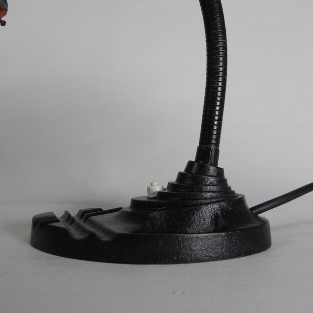 Desk Lamp with Orange Glass Shade from Erpe, 1930s For Sale - Image 4 of 17