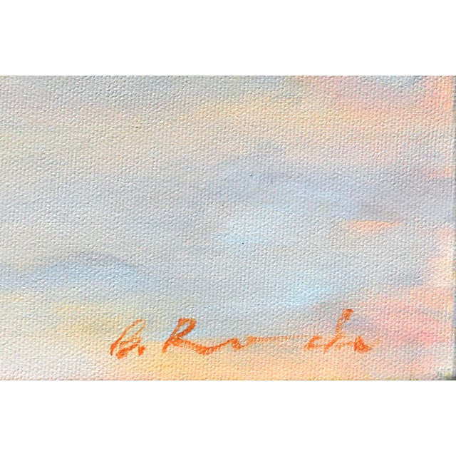 Impressionist Davenport, California Sunset Plein Air Landscape by Brian Rounds For Sale - Image 3 of 4