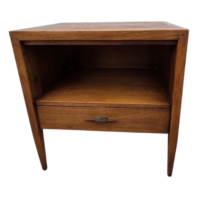 Vintage Danish Modern Century Furniture Night Stand End Table Rosewood Bronze For Sale