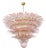 Monumental Pink Glass Leaf Chandelier, 1980 For Sale