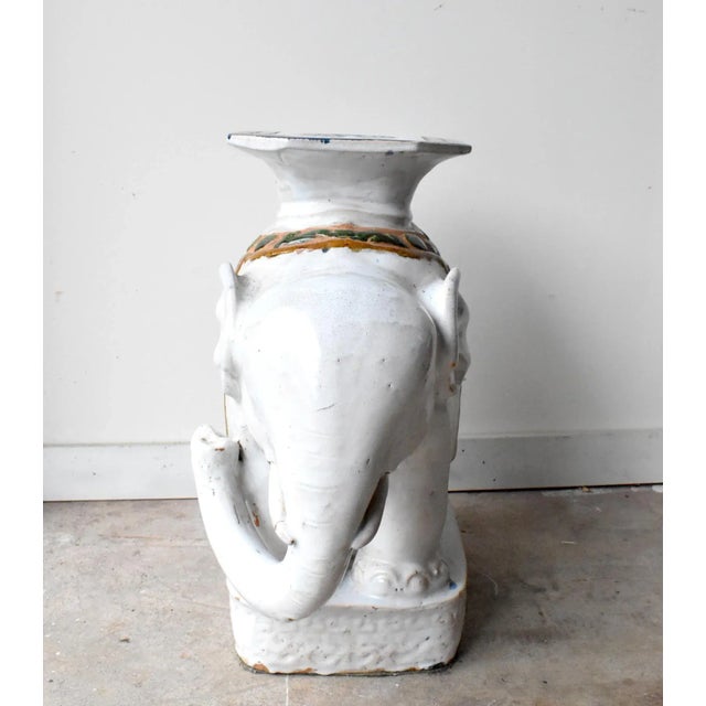 White 1950s Mid-Century Elephant Garden Seats-a Pair For Sale - Image 8 of 13