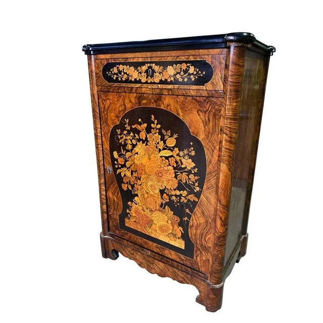 Victorian Inlaid Cabinets, 19th Century, Set of 2 For Sale - Image 3 of 16