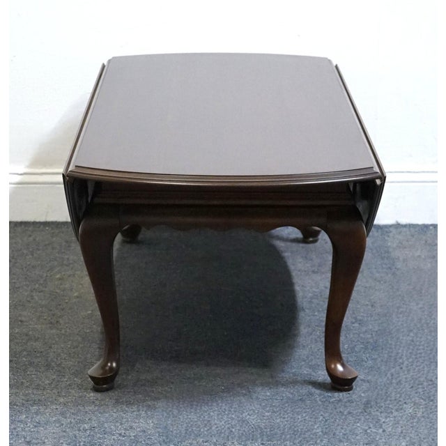 ETHAN ALLEN Georgian Court Solid Cherry Traditional Style 50" Accent Drop Leaf Coffee Table 11-8161 16" High 50" Wide...