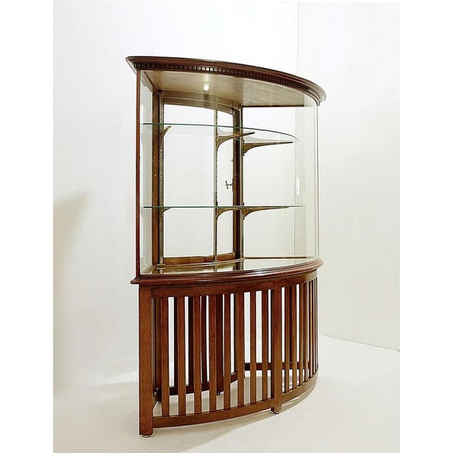 Large Curved Showcase Cabinet, 1940s For Sale - Image 9 of 14