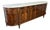 Vintage French Empire Carved Burr Inlay Sideboard with Marble Top For Sale