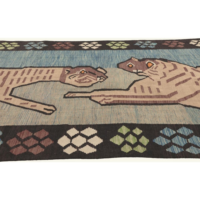 Contemporary Vintage Pakistani Pictorial Kilim Rug, 06'05 X 11'06 For Sale - Image 3 of 10