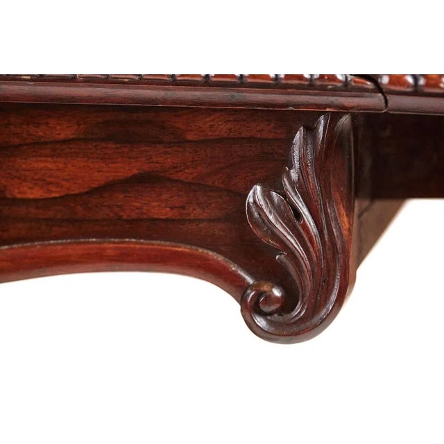 Antique Victorian Carved Rosewood Sofa Table For Sale - Image 4 of 11