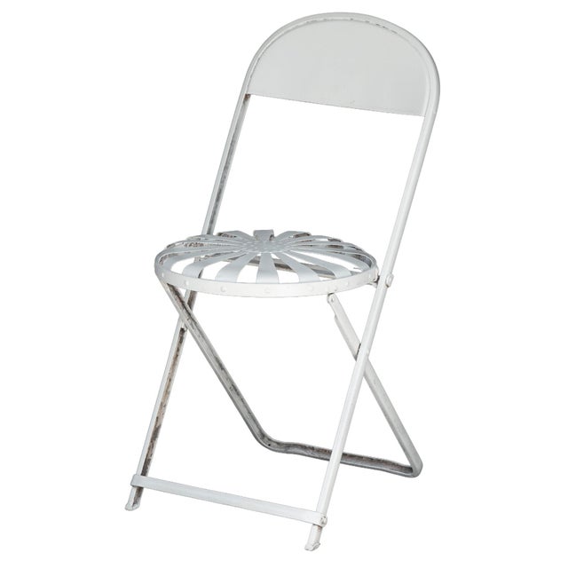 Antique Francois Carre Sunburst Folding Garden Chairs, 2 Pieces For Sale - Image 18 of 18