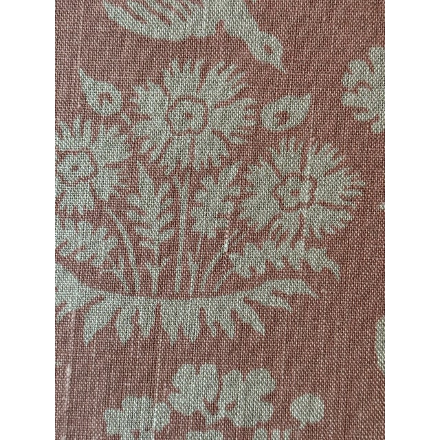 2020s Schumacher Woodland Silhouette Linen Fabric 2 5/8 Yards in Rhubarb For Sale - Image 5 of 6