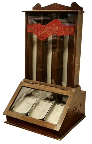 Knights Castile Chemist Shop Display Soap Dispensing Cabinet, 1890s