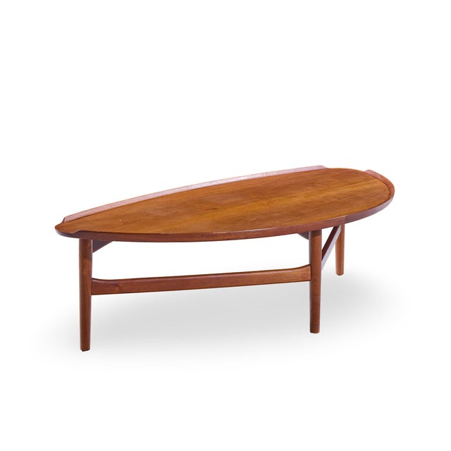 Finn Juhl for Baker Model 521 Mid Century Danish Teak Coffee Table For Sale In Chicago - Image 6 of 9