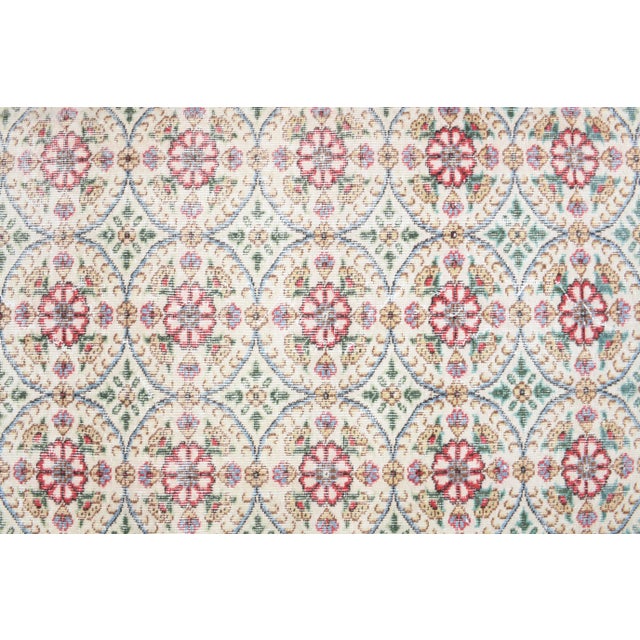 Beige 1970s Turkish Oushak Handmade Wool Cotton Beige Area Rug For Sale - Image 8 of 10