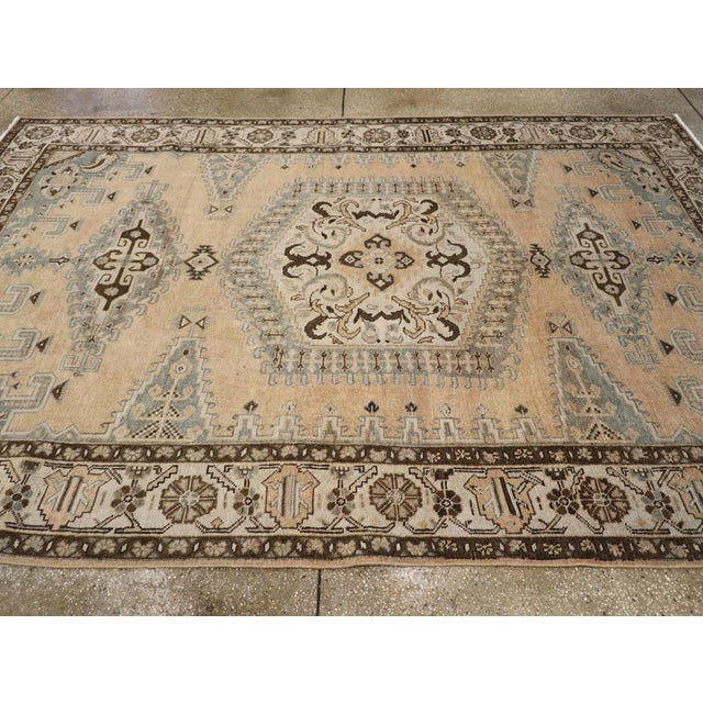 Mid-20th Century Persian Veece Accent Carpet For Sale - Image 4 of 8