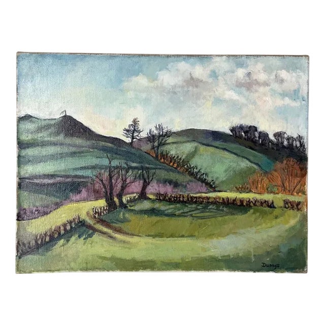 British Artist, Somerset Countryside Scene, 20th Century, Oil on Canvas For Sale