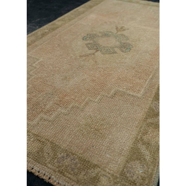 Turkish Turkish Mini Rug Oriental Hand Knotted Vintage Rug 1'9" x 3'5" #20622 For Sale - Image 3 of 8