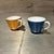 Richard Ginori Vintage Richard Ginori Sapphire Blue Porcelain Teacup Set of 2 For Sale - Image 4 of 9