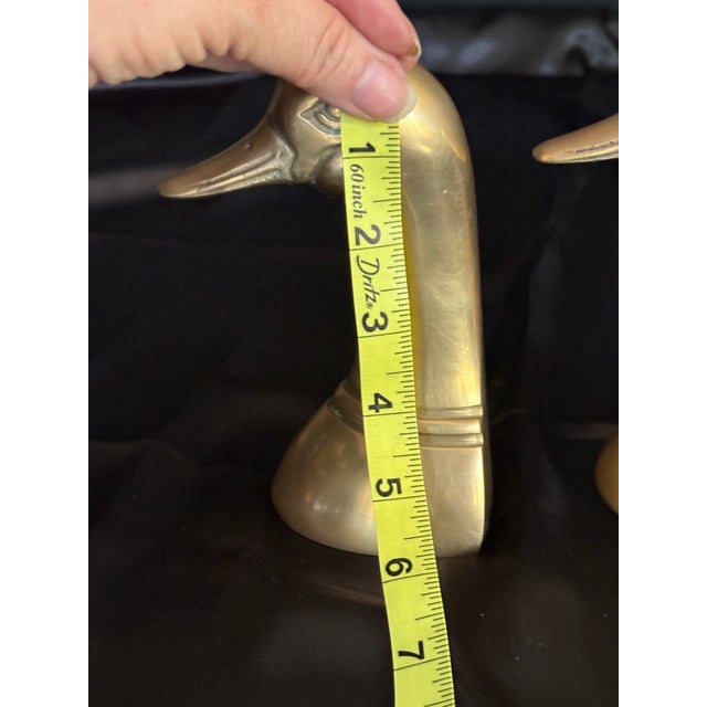 2 Vintage Brass Duck MCM Bookends - Sarreid Ltd. Style For Sale In Los Angeles - Image 6 of 6