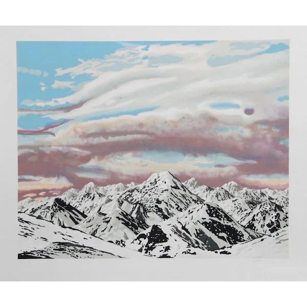 Jon D'Orazio, "Sky Over Mountain," Lithograph For Sale