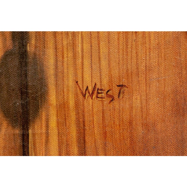 Tromp l'Oeil Still Life Oil Painting on Canvas With Faux Bois Wood Grain Background For Sale In New York - Image 6 of 9