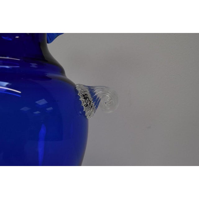 1950s Art Czech Glass Vase attributed to Glasswork Novy Bor, 1950s For Sale - Image 5 of 13