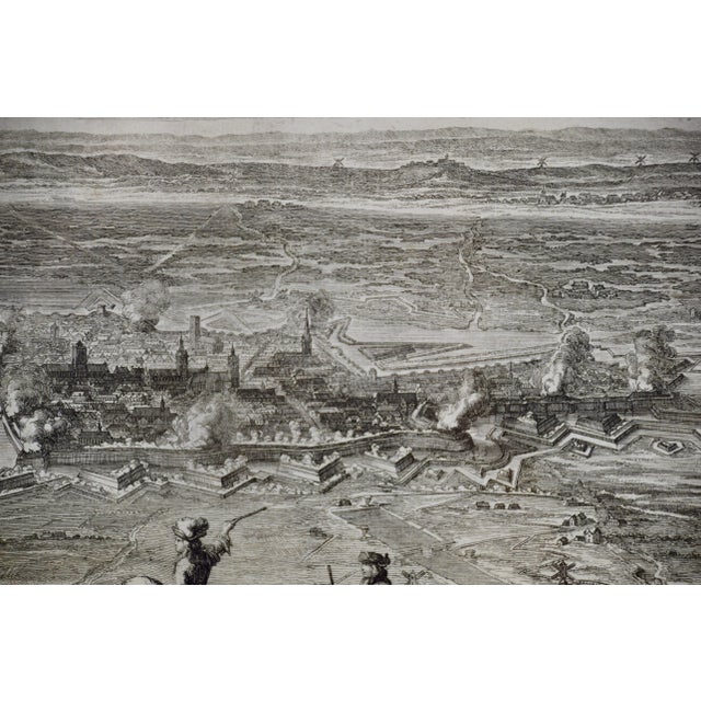 Daniel Marot's the Siege of the Dutch Fortified City of Ypres by Louis Xiv, 1680 For Sale - Image 10 of 11