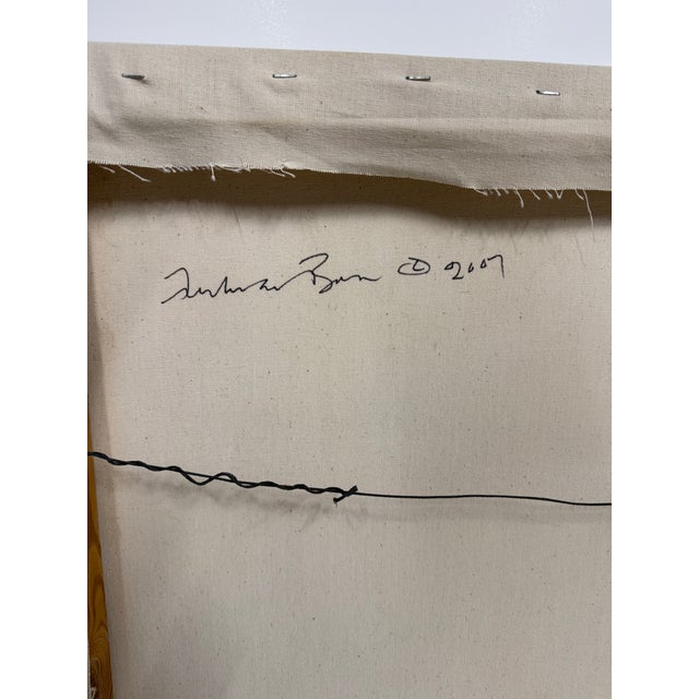 2007, Backyard Series V, Contemporary Abstract Expressionist Landscape, Acrylic Paint and Charcoal on Canvas, Artist Louise Freshman Brown For Sale In Jacksonville, FL - Image 6 of 7