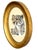 Realism Original Hand-Painted Portrait Cheetah Painting in a Vintage Italian Oval Frame For Sale - Image 3 of 5