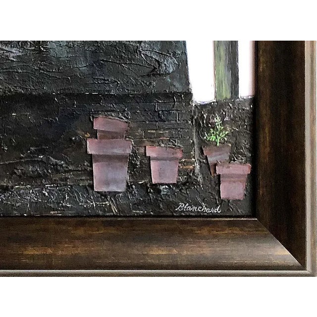 1960s Industrial Mixed-Media Oil Painting by Robert Blanchard For Sale - Image 5 of 10